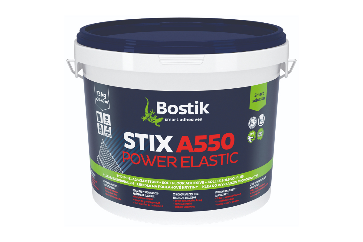 Vinyl- & Designebodenkleber Bostik STIX A550 Power Elastic 13kg